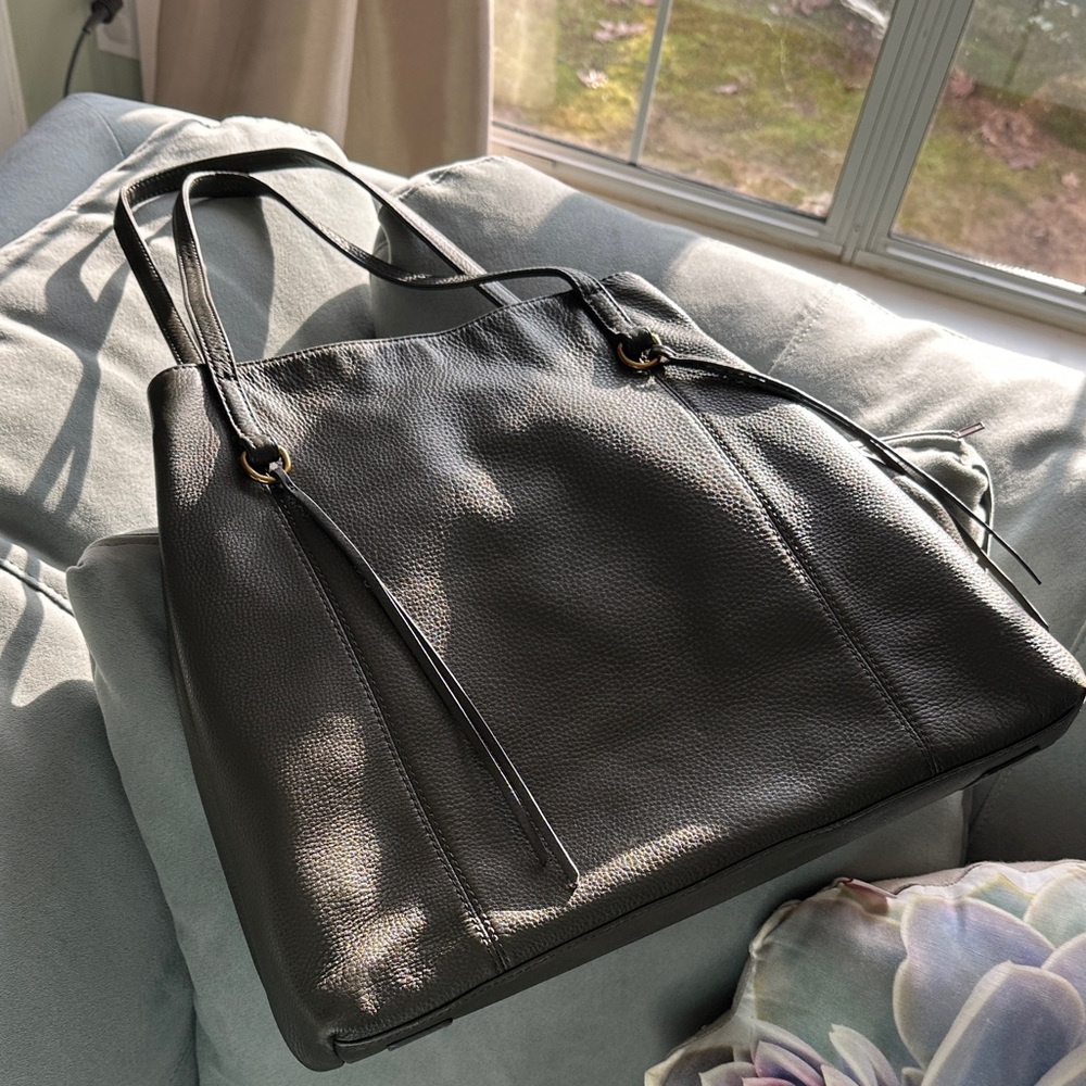HOBO Dark Green Leather Tote